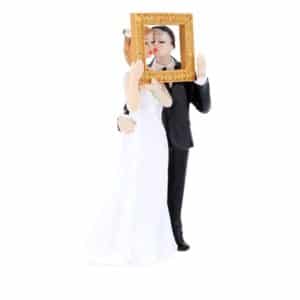 Figurine couple de mariés cadre photo