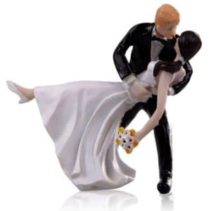 Figurine couple de mariés cadre photo